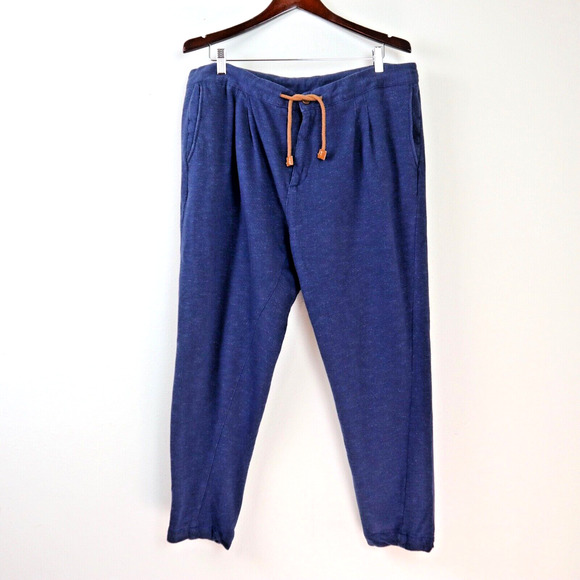 Zara Other - Zara Man Size XL Terry Knit Cotton Jogger Pants 38" Waist Navy Blue